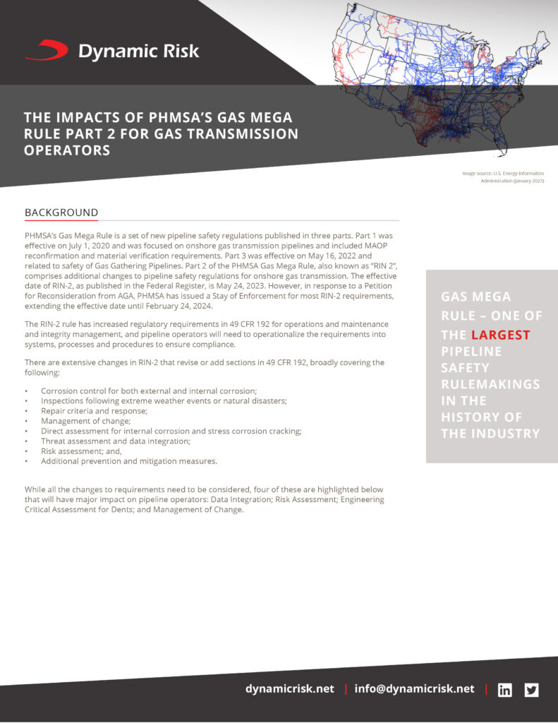 The Impacts of PHMSA’s Gas Mega Rule Part 2 For Gas Transmission Operators